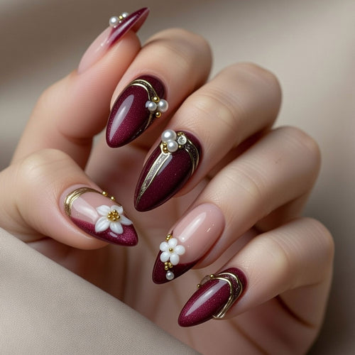 Blue Snowflake Press-On Nails (Winter Edition)